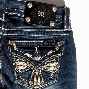 Miss Me Jeans Cross Picket Mid- Rise/ Straight